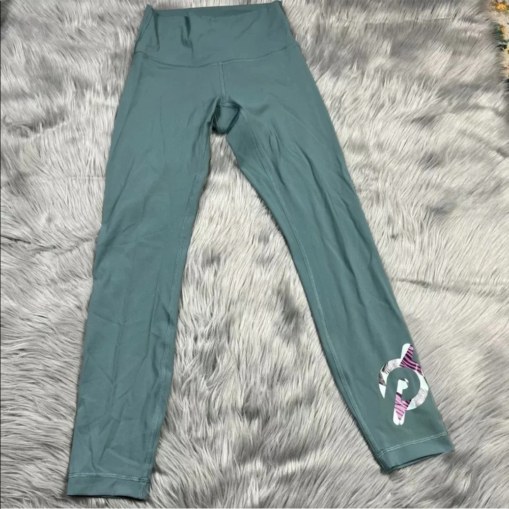 Lululemon X Peloton Wunder Under Jungle Logo Leggings Size 4
